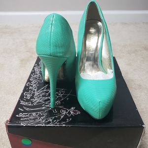 Teal Platform Heels
